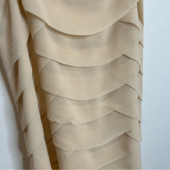 Naked Zebra Ruffle Racerback Cream Tank Top - Picture 2 of 5